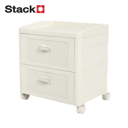 ตู้ลิ้นชัก 2 ชั้น STACKO BOLLY 41.7x32x44.5 ซม. สีขาว_1