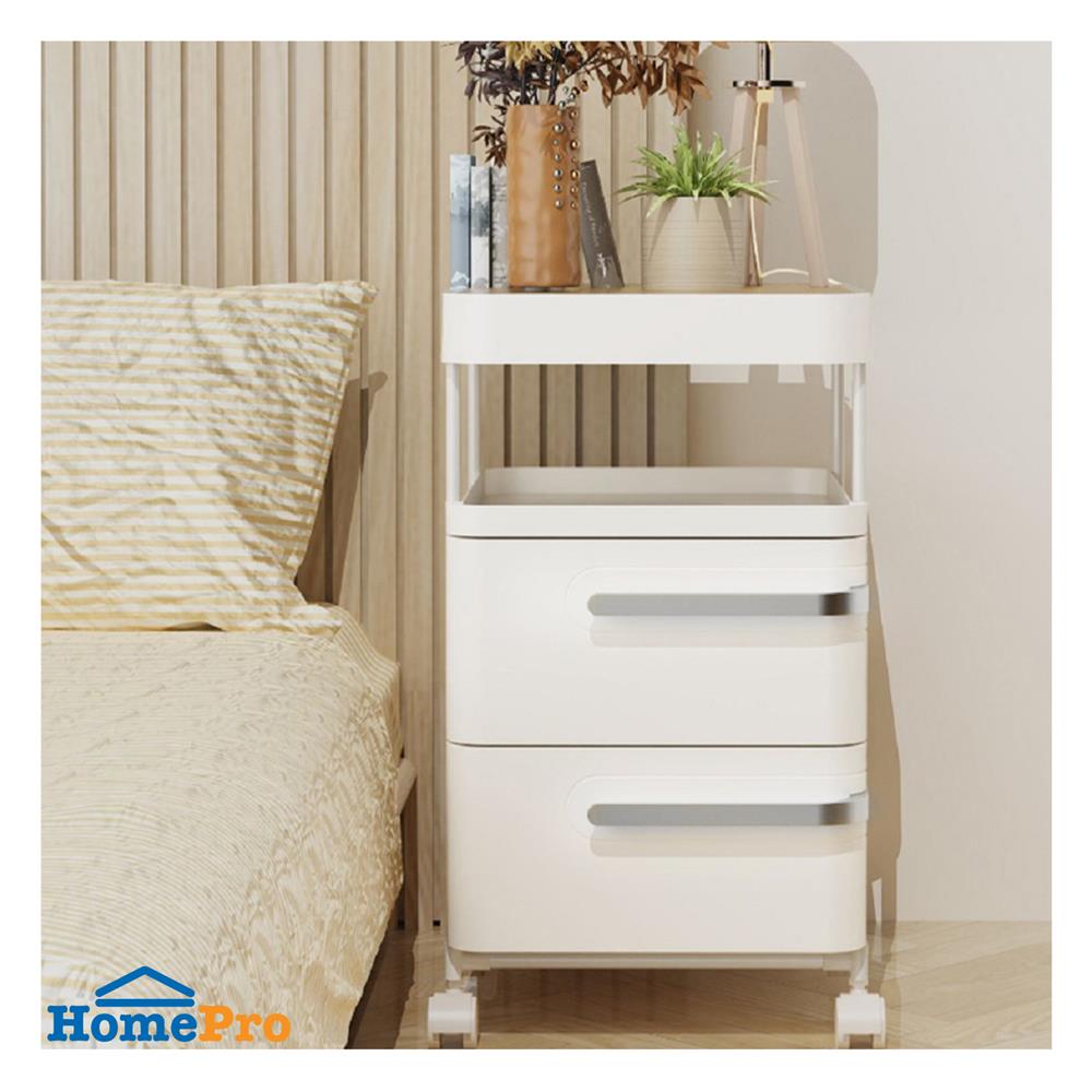 ตู้ลิ้นชัก 2 ชั้น 1 โล่ง STACKO BOLLY 32x36.2x58 ซม. สีขาว