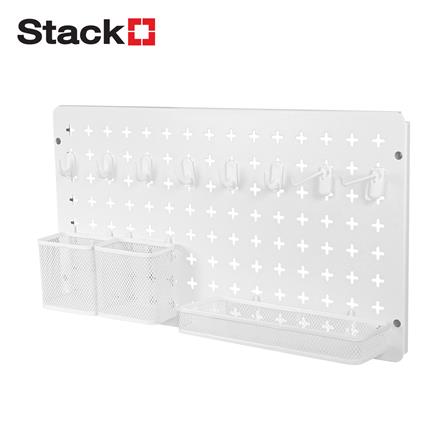 ชุดแผงเหล็กติดผนัง (A) STACKO TIDY 54.6x12.2x30.6 ซม. สีขาว_1