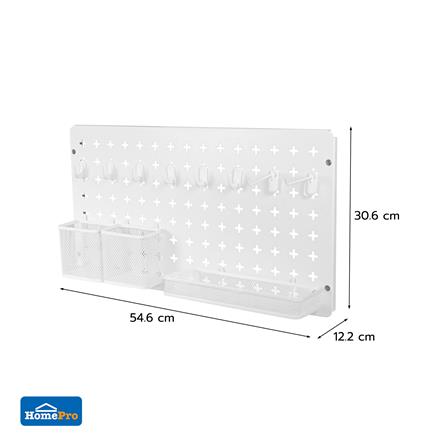 ชุดแผงเหล็กติดผนัง (A) STACKO TIDY 54.6x12.2x30.6 ซม. สีขาว_10