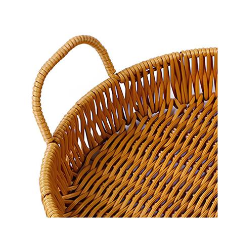 ตะกร้าหวายเทียมทรงกลมมีหูจับ KECH SIZE L 30x4.5 ซม._2
