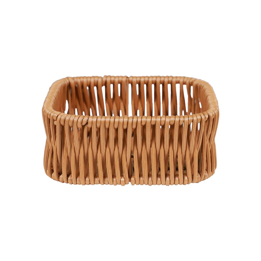 ตะกร้าหวายเทียมทรงเหลี่ยม KECH 12x12x5 ซม.