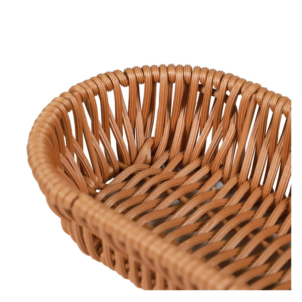 ถาดใส่อุปกรณ์ครัวหวายเทียมทรงรี KECH 27x9.5x4 ซม. สีน้ำตาล