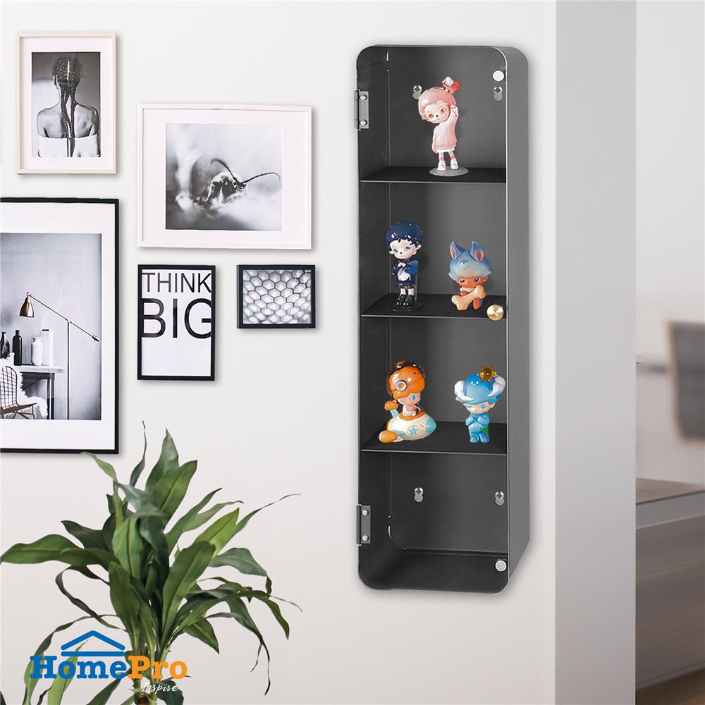 กล่องเหล็กโชว์โมเดล STACKO MANIA 15x10x56 ซม. สีเทา