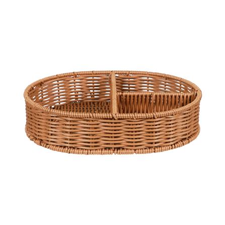 ตะกร้าหวายเทียมทรงรี 3 ช่อง KECH 26x20x6 ซม._2