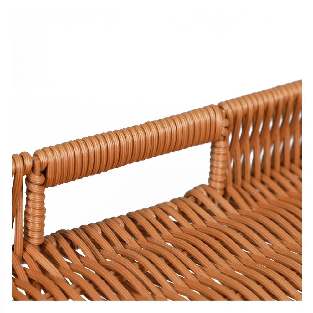 ตะกร้าหวายเทียมทรงเหลี่ยมมีช่องจับ KECH SIZE L 40x30x4.5 ซม.