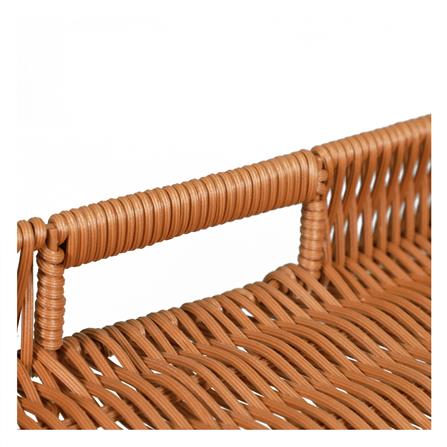 ตะกร้าหวายเทียมทรงเหลี่ยมมีช่องจับ KECH SIZE L 40x30x4.5 ซม._3