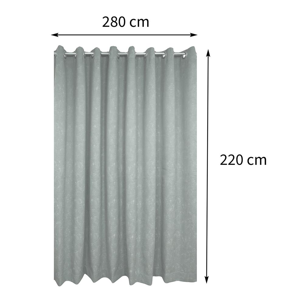 ผ้าม่าน EYELET BENETTA KARL UV 280X220 ซม. สีเทา