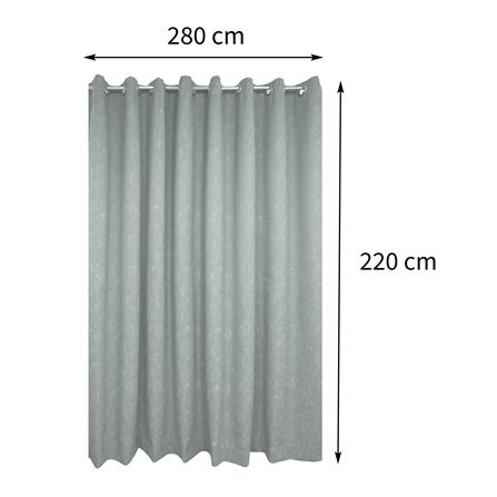 ผ้าม่าน EYELET BENETTA KARL UV 280X220 ซม. สีเทา_5