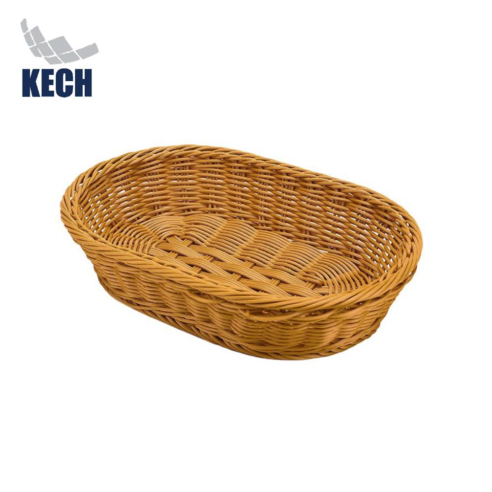 ตะกร้าหวายเทียมทรงรี KECH SIZE L 40x30x7 ซม._1