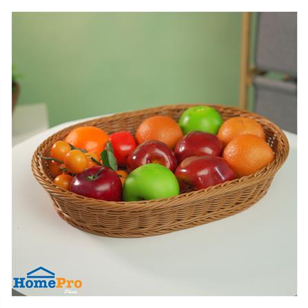 ตะกร้าหวายเทียมทรงรี KECH SIZE L 40x30x7 ซม._5