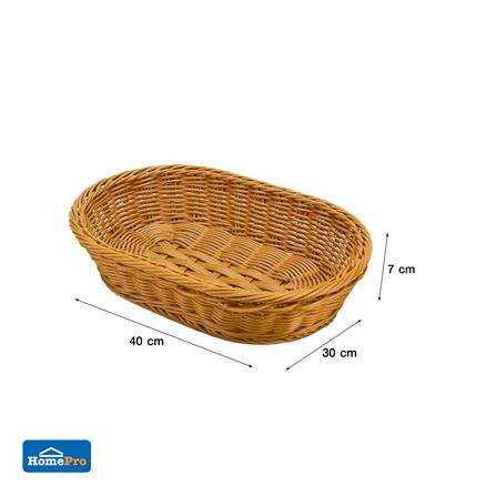 ตะกร้าหวายเทียมทรงรี KECH SIZE L 40x30x7 ซม._6