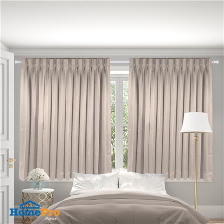 ผ้าม่านจีบ HOME LIVING STYLE HOSKIN UV 155X160 ซม. สีครีม_4