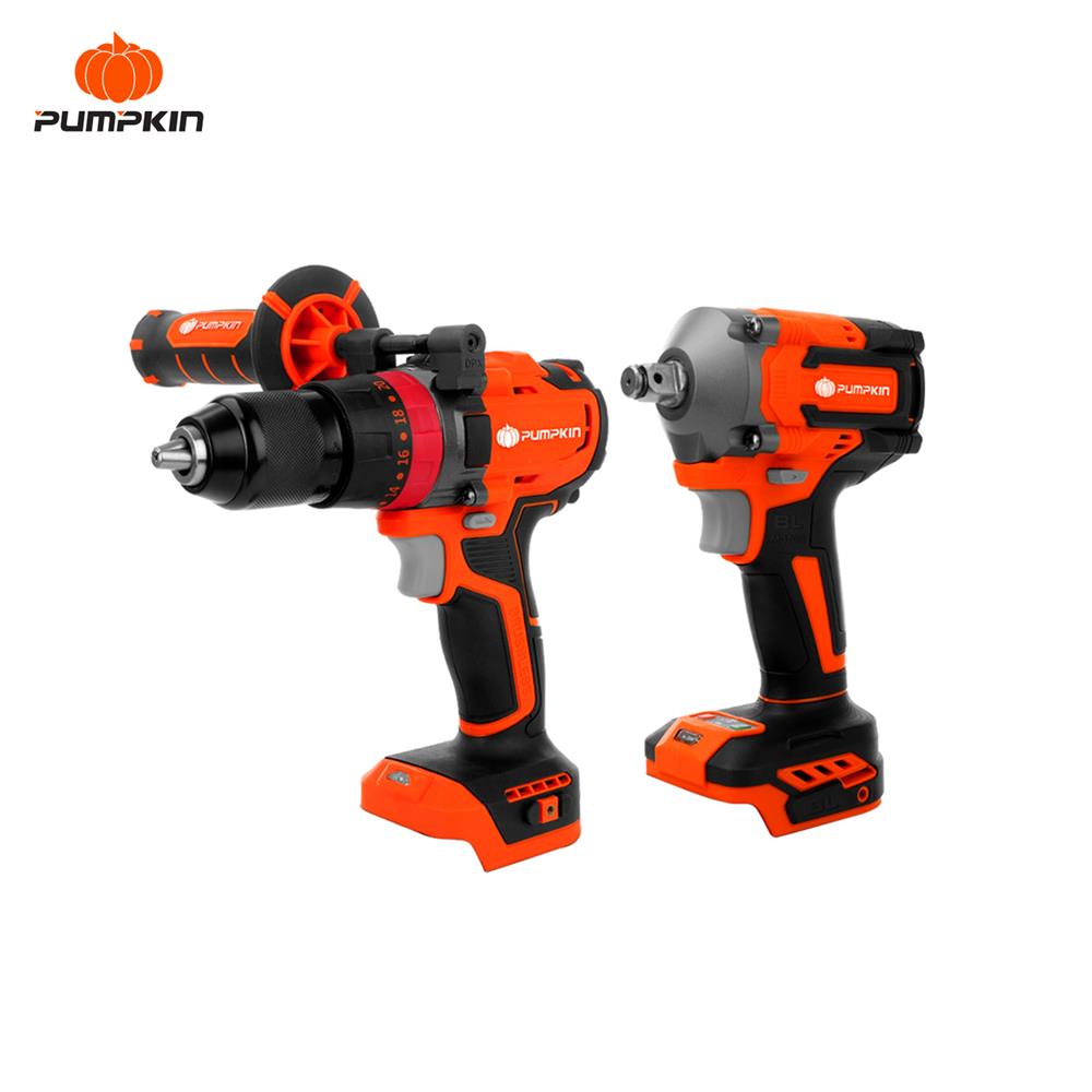 ชุดสว่านกระแทกและบล็อกกระแทกไร้สาย (พร้อมแบตเตอรี่) PUMPKIN BL 50296 INF-IMDIW-422CK 20 โวลต์