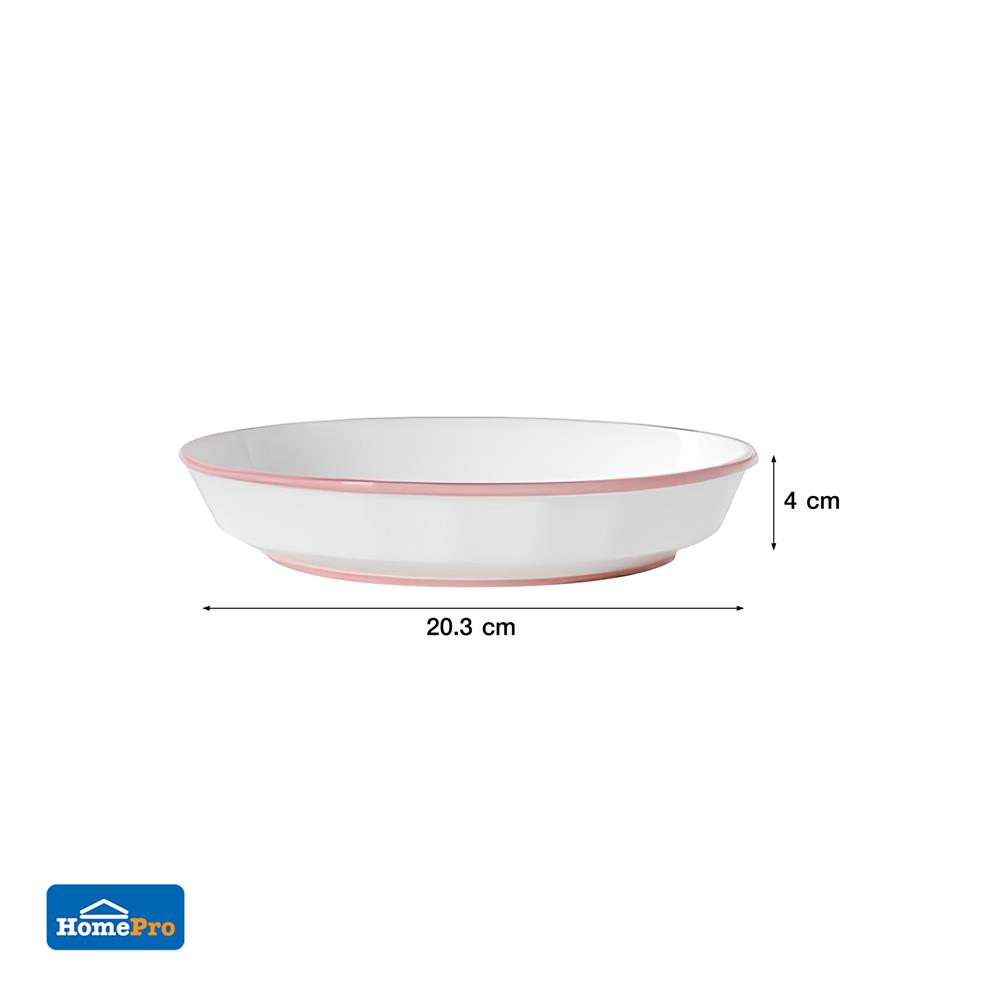 จานบัว PORCELAIN 8 นิ้ว KECH HAPPY PINK