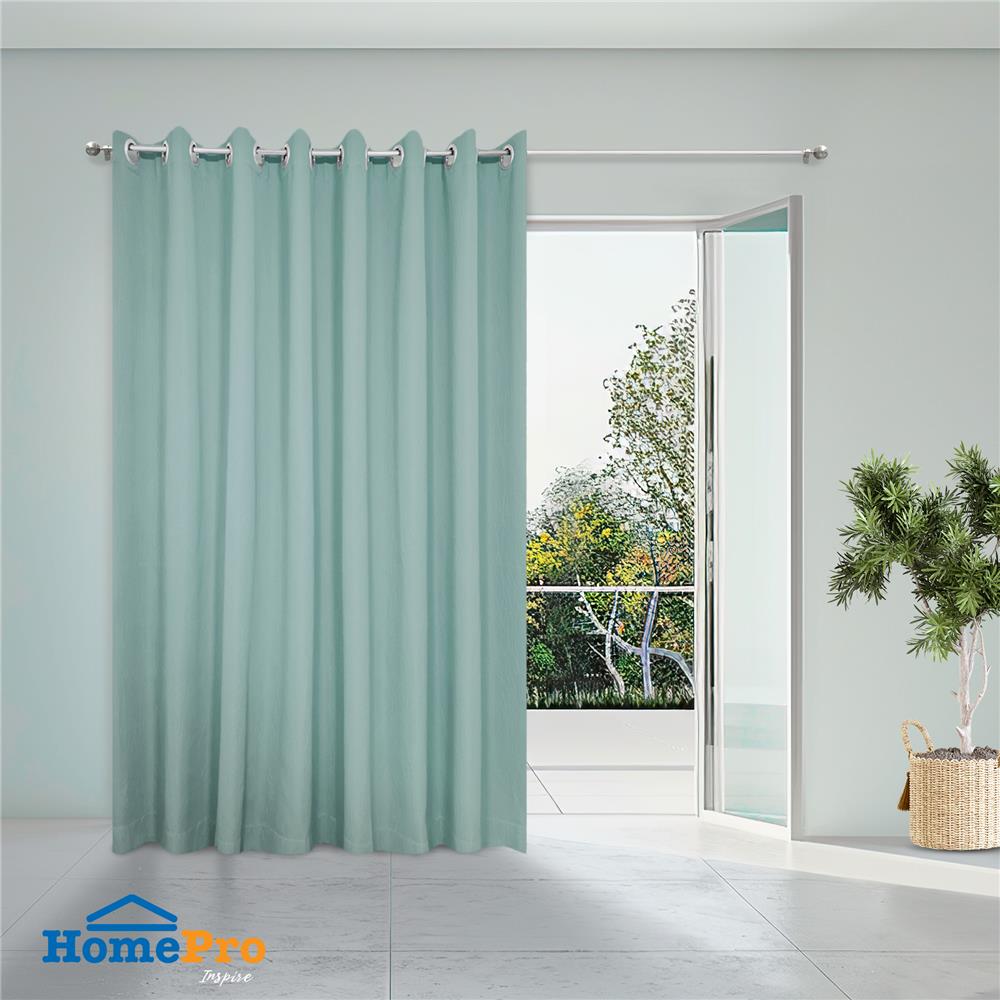 ผ้าม่าน EYELET BENETTA TISCY UV 270X220 ซม. สีเขียว