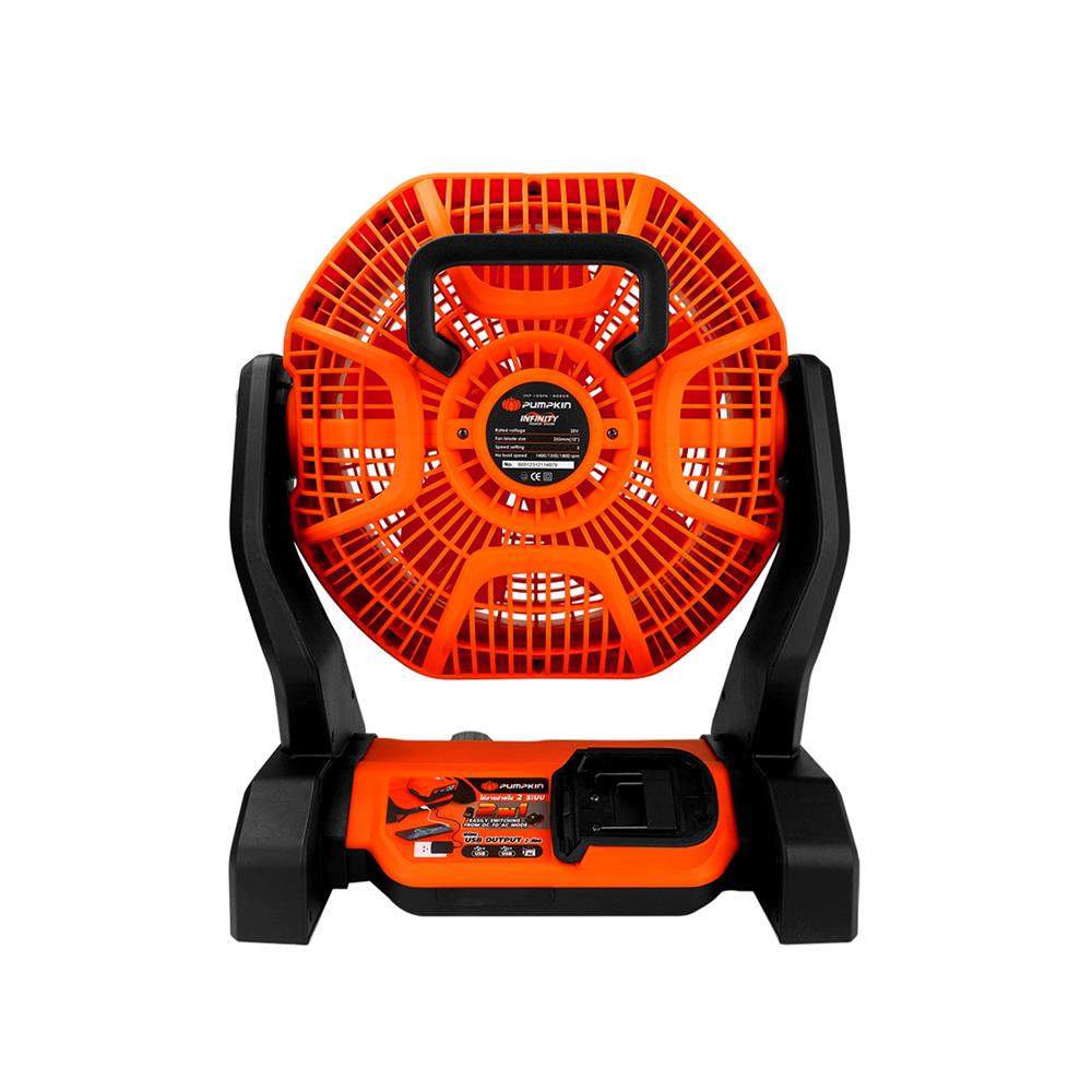 พัดลมไร้สาย 10 นิ้ว (เฉพาะตัวเครื่อง) PUMPKIN INF-105FA 50229