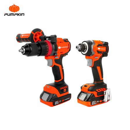 ชุดสว่านกระแทกและไขควงกระแทกไร้สาย (พร้อมแบตเตอรี่) PUMPKIN BL 50295 INF-IMDIDIW-422CK 20 โวลต์_0