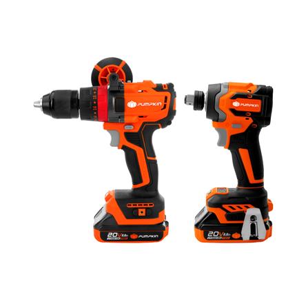 ชุดสว่านกระแทกและไขควงกระแทกไร้สาย (พร้อมแบตเตอรี่) PUMPKIN BL 50295 INF-IMDIDIW-422CK 20 โวลต์_1
