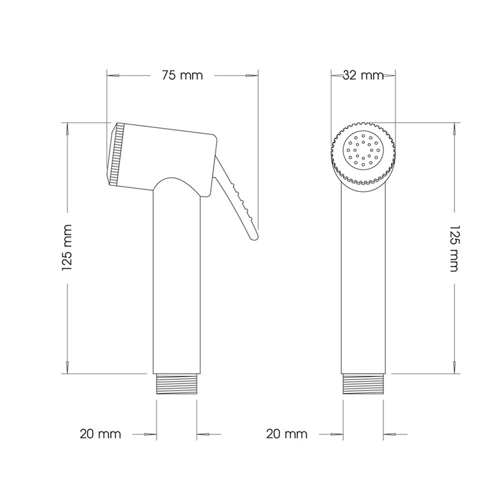 สายฉีดชำระครบชุด WSP R-45W สีขาว