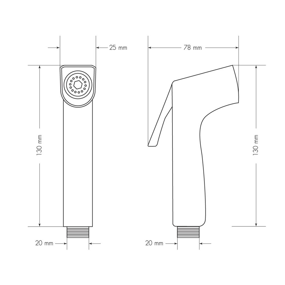 สายฉีดชำระครบชุด WSP R50C สีโครม