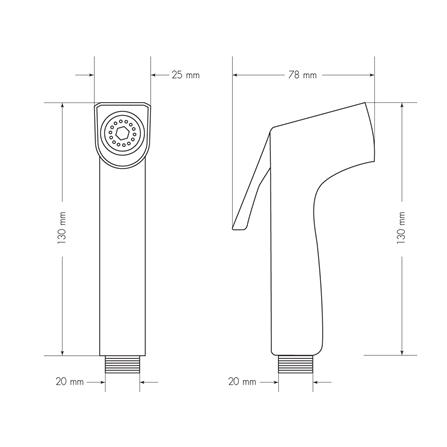 สายฉีดชำระครบชุด WSP R50C สีโครม_3