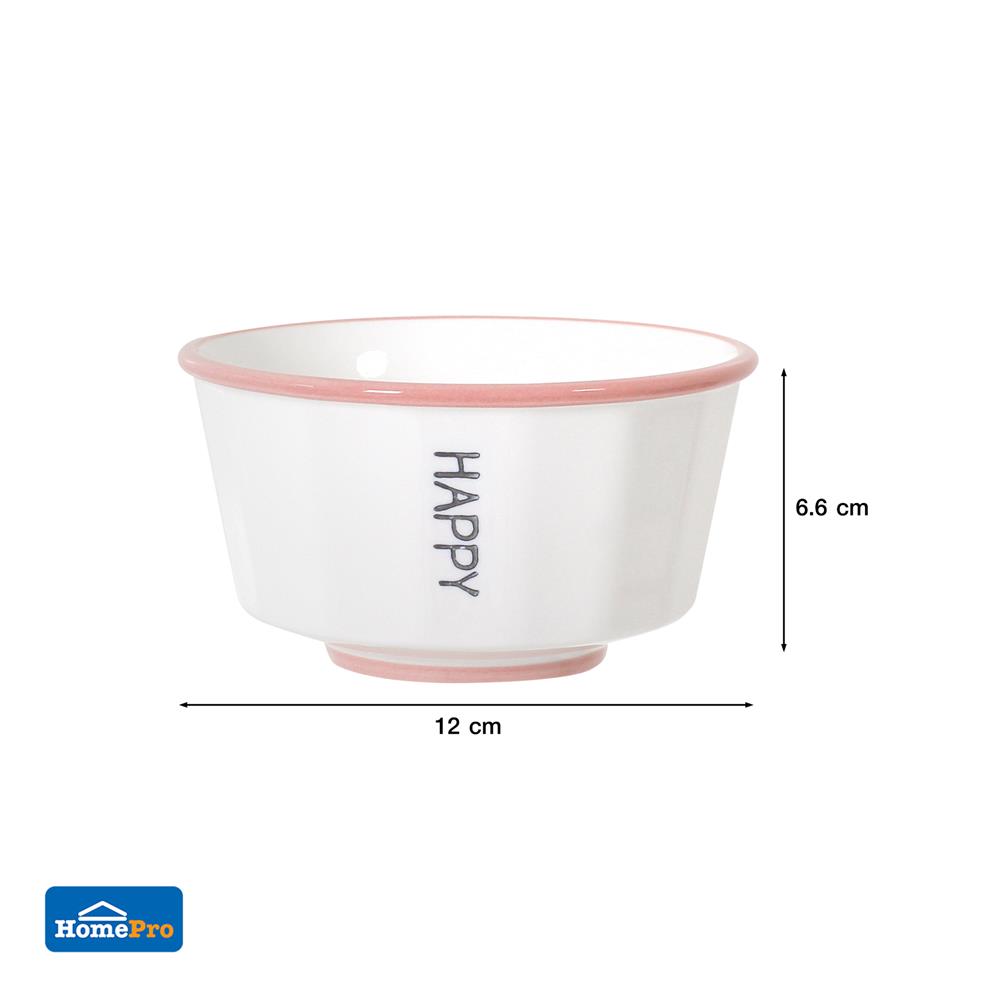 ชาม PORCELAIN 4.75 นิ้ว KECH HAPPY PINK