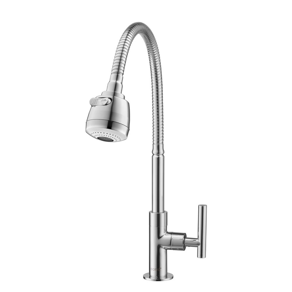 ก๊อกซิงค์เดี่ยวเคาน์เตอร์ COTTO CT1256(HM) สีโครม