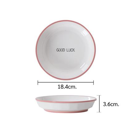 จานบัว PORCELAIN 7 นิ้ว KECH HAPPY PINK_6