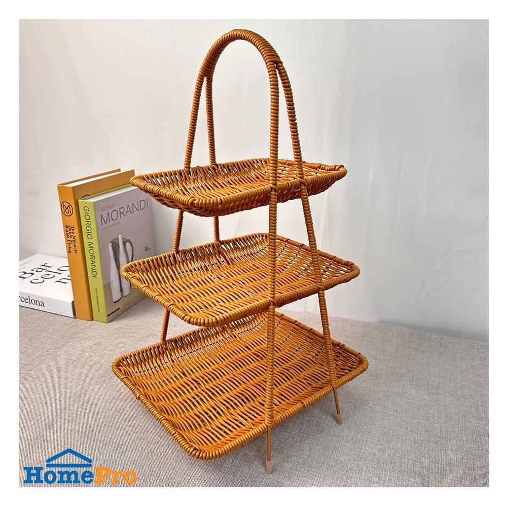 ชั้นตะกร้าหวายเทียม 3 ชั้น KECH