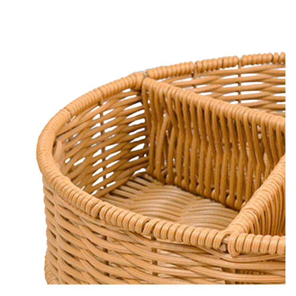 ตะกร้าหวายเทียมทรงกลม 3 ช่อง KECH 25x6 ซม.