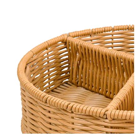 ตะกร้าหวายเทียมทรงกลม 3 ช่อง KECH 25x6 ซม._3