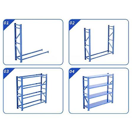 ชั้นเหล็ก 4 ชั้น C METAL 200X150X60 ซม. สีน้ำเงิน_3