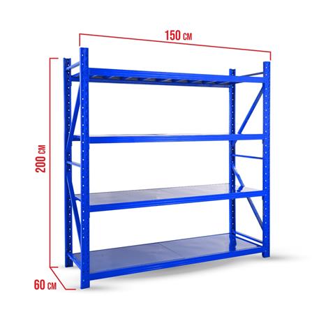 ชั้นเหล็ก 4 ชั้น C METAL 200X150X60 ซม. สีน้ำเงิน_4