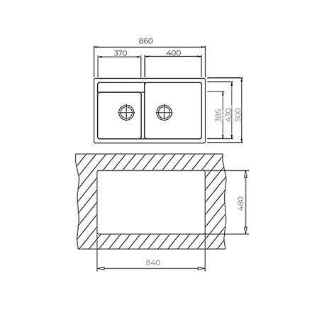 ซิงค์ฝัง 2 หลุม TEKA LOTUS 90 L-TG 2B MAX สีดำ_3