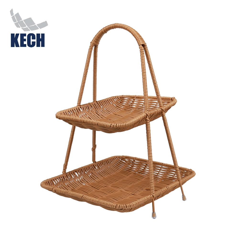 ชั้นตะกร้าหวายเทียม 2 ชั้น KECH_1