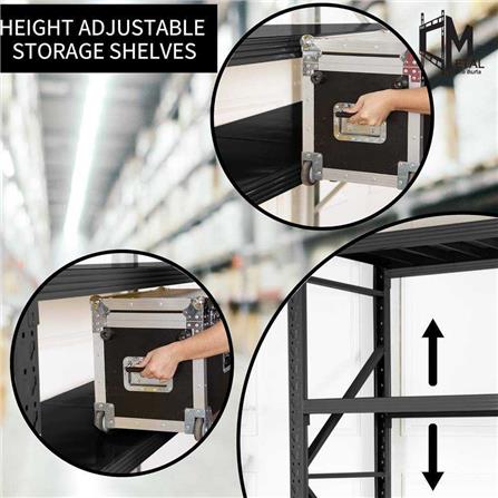 ชั้นเหล็ก 4 ชั้น C METAL 200X150X60 ซม. สีดำ_3