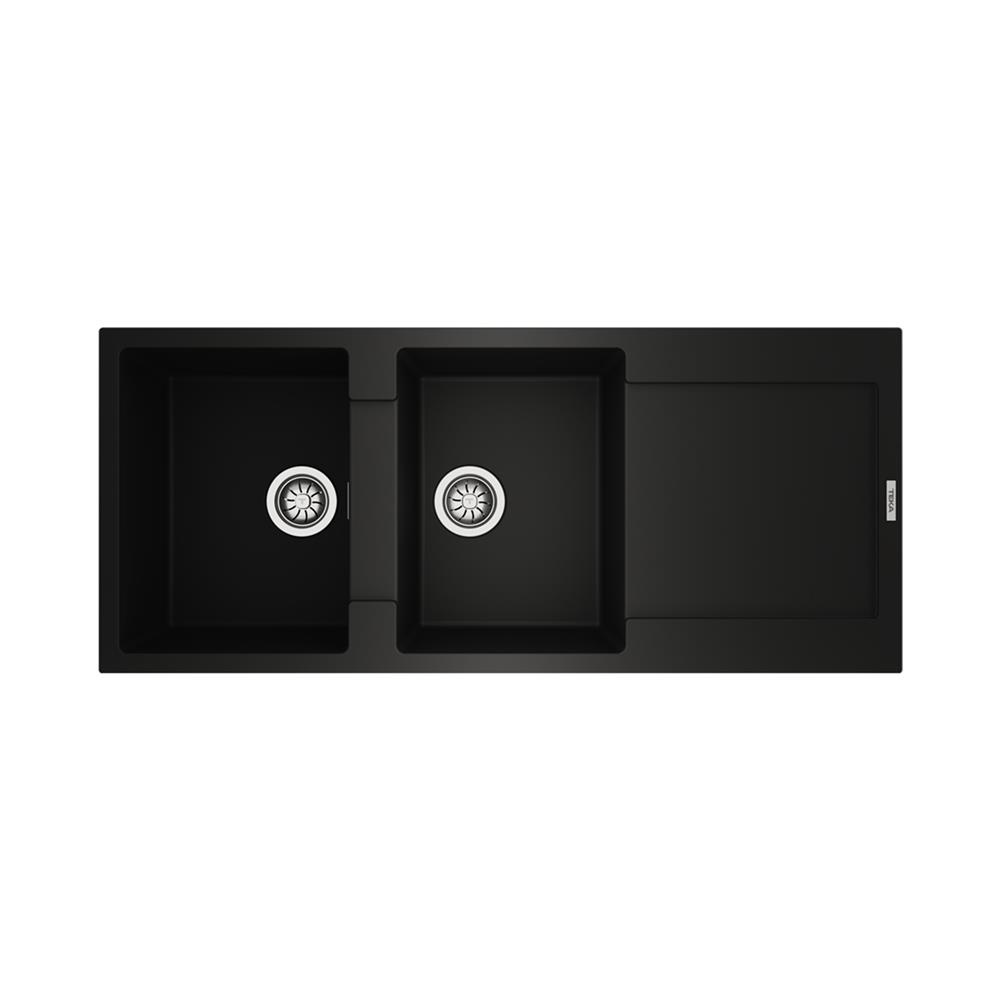 ซิงค์ฝัง 2 หลุม 1 ที่พัก TEKA LOTUS 80 L-TG 2B1D สีดำ