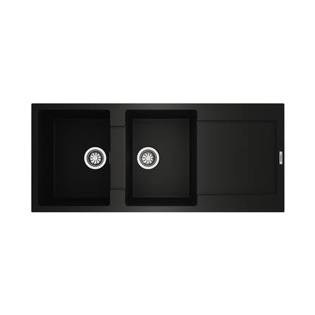 ซิงค์ฝัง 2 หลุม 1 ที่พัก TEKA LOTUS 80 L-TG 2B1D สีดำ_0