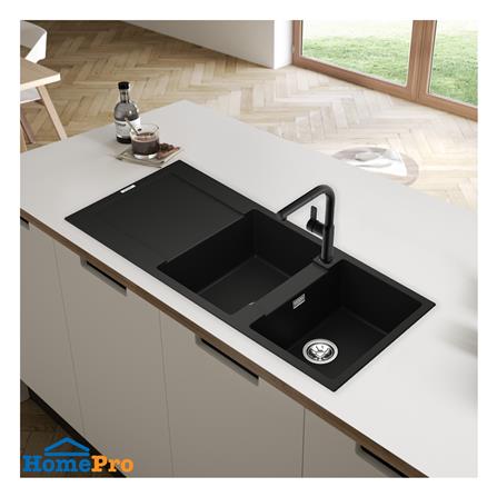 ซิงค์ฝัง 2 หลุม 1 ที่พัก TEKA LOTUS 80 L-TG 2B1D สีดำ_3