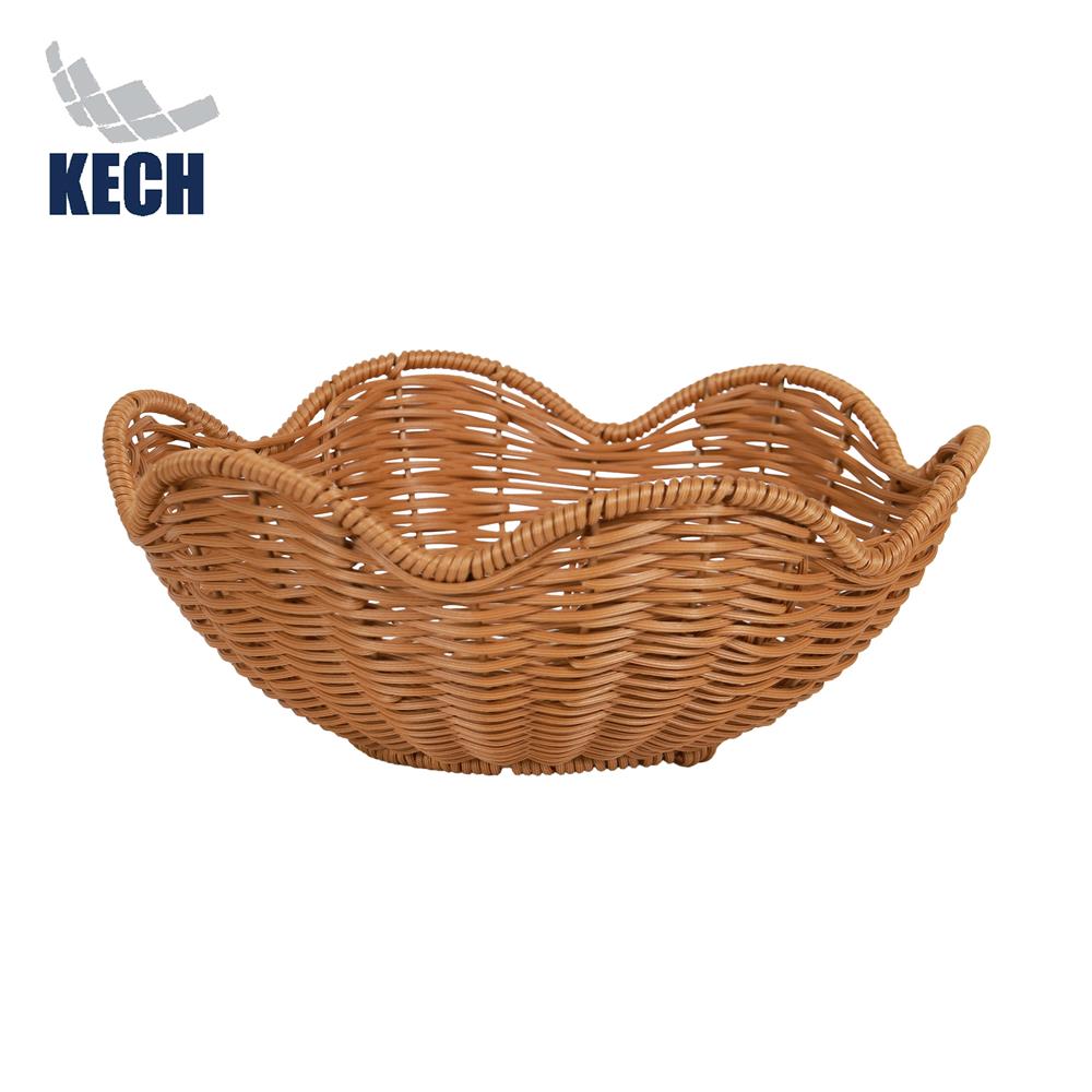 ตะกร้าหวายเทียมทรงกลีบดอกไม้ KECH SIZE L 27x10 ซม._1