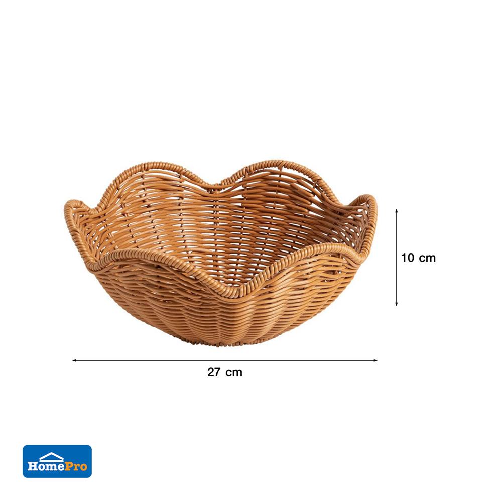 ตะกร้าหวายเทียมทรงกลีบดอกไม้ KECH SIZE L 27x10 ซม.