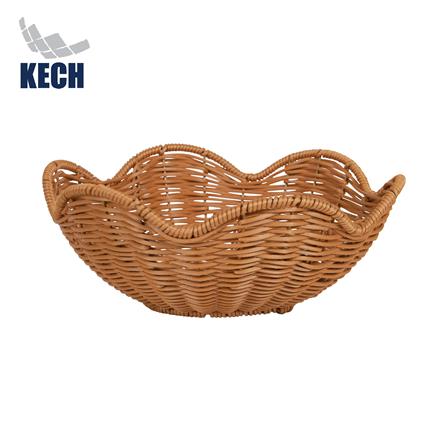 ตะกร้าหวายเทียมทรงกลีบดอกไม้ KECH SIZE L 27x10 ซม._0