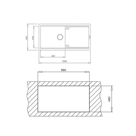 ซิงค์ฝัง 1 หลุม 1 ที่พัก TEKA LOTUS 60 L-TG 1B1D สีดำ_4