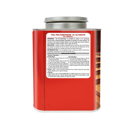 โพลียูรีเทนภายนอก TOA 1K ULTIMATE PG9901 สีไม้สักทอง เงา 1.5 ลิตร_2