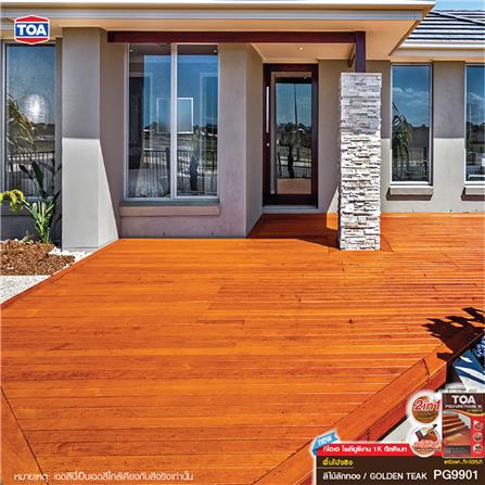 โพลียูรีเทนภายนอก TOA 1K ULTIMATE PG9901 สีไม้สักทอง เงา 3 ลิตร_4