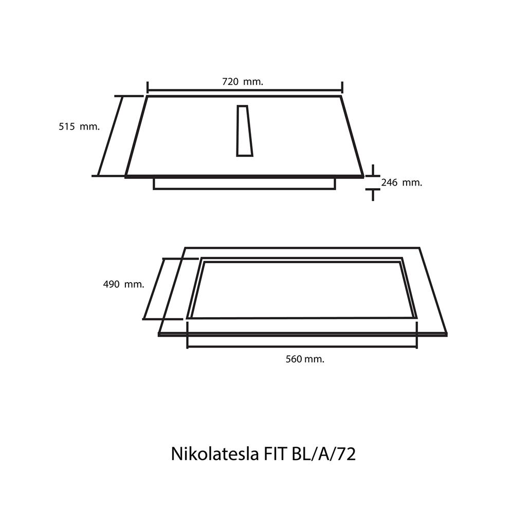 เตาฝังอินดักชั่น ELICA NIKOLATESLAFIT BL/A/72 72 ซม.