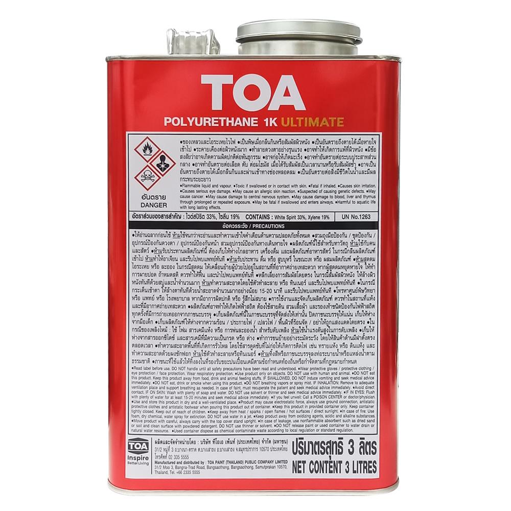 โพลียูรีเทนภายนอก TOA 1K ULTIMATE PG9910 สีไม้วอลนัท เงา 3 ลิตร