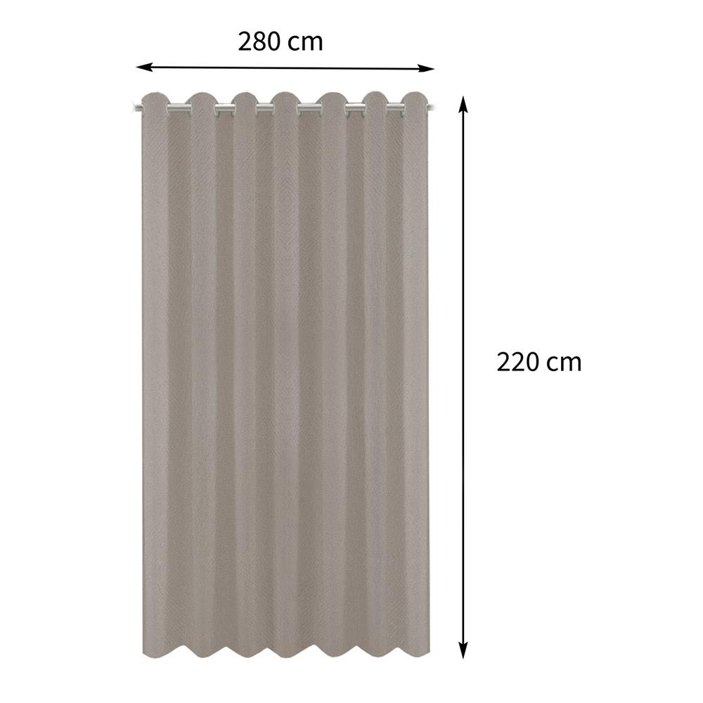 ผ้าม่าน EYELET BENETTA ALYSIA UV 280X220 ซม. สีครีม