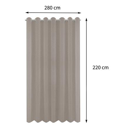 ผ้าม่าน EYELET BENETTA ALYSIA UV 280X220 ซม. สีครีม_6